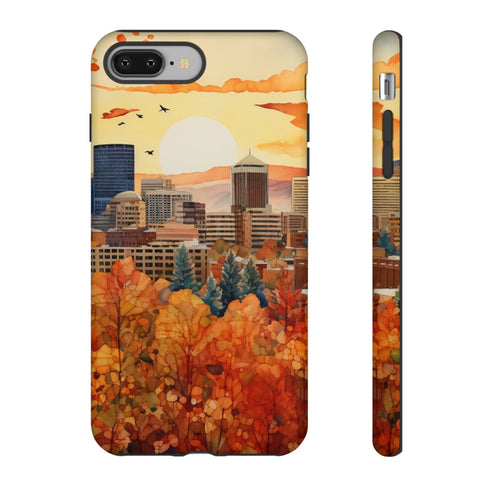 An Urban Autumn Overlook - Impact Resistant Phone Case iPhone 8 Plus Matte